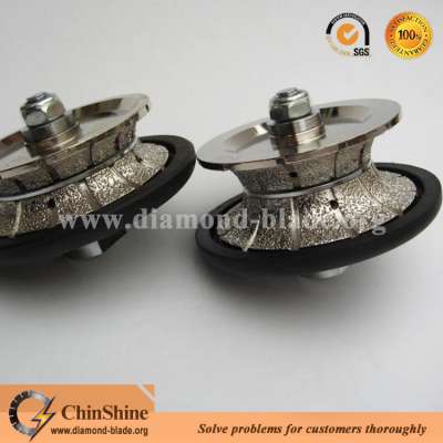 Vacuum brazed stone diamond v-shape grinding wheel for marble shaping