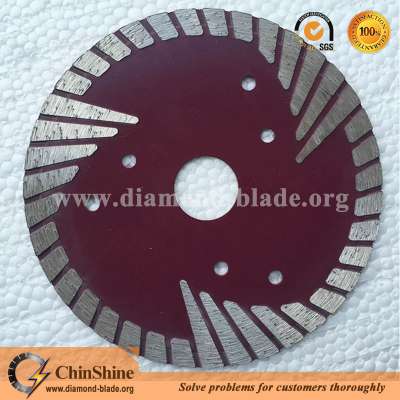 Hot sale sintered turbo granite diamond cutting disc with protective teeth