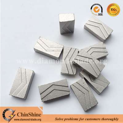 Professional V shape diamond granite cutting segments diamond tips for large saw blade