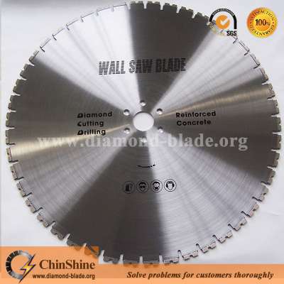 36 Laser welded diamond wall cutting blade for sawing reinforced concrete