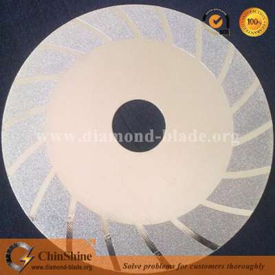 sharp turbo continuous rim electroplated blade for cutting ceramic from China