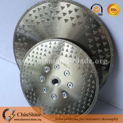 Diamond coated saw blade with electroplating cutting disc for marble limestone