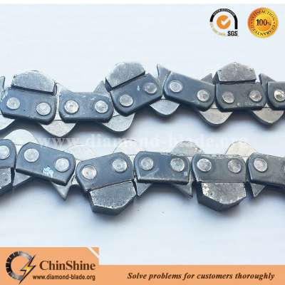 Fast cutting diamond chain saw for cutting concrete and masonry