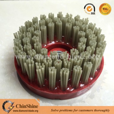 100mm 4" Round Diamond Brush for Marble Granite with Snail Lock or M14